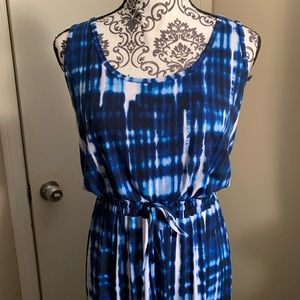 Calvin Klein, size 8, floor length, blue dress
